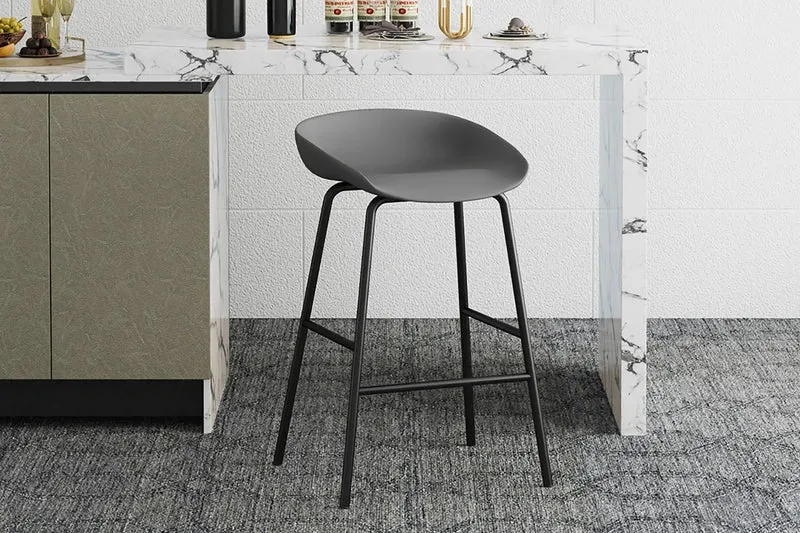 Chaises de Bar HANNA en Polypropylène - 42,5 x 46 cm