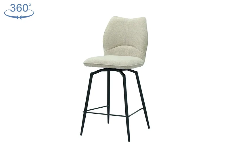 Chaises de Bar LYARA en Tissu - 48 x 56 cm