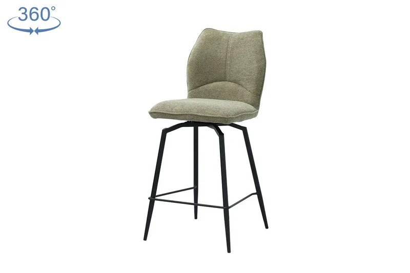 Chaises de Bar LYARA en Tissu - 48 x 56 cm