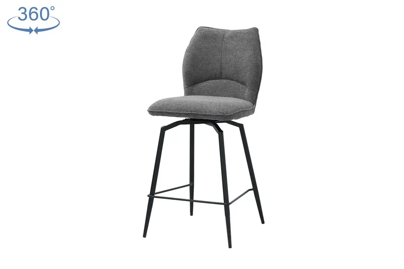 Chaises de Bar LYARA en Tissu - 48 x 56 cm