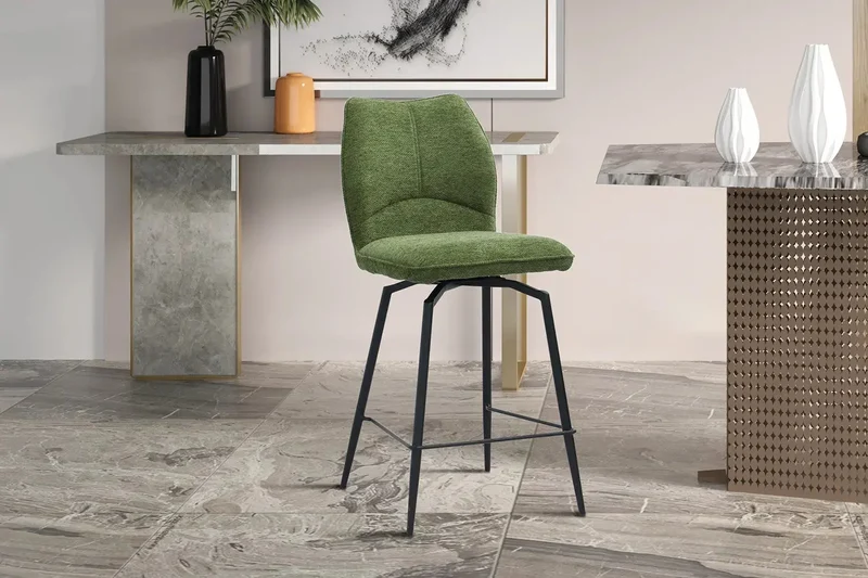 Chaises de Bar LYARA en Tissu - 48 x 56 cm