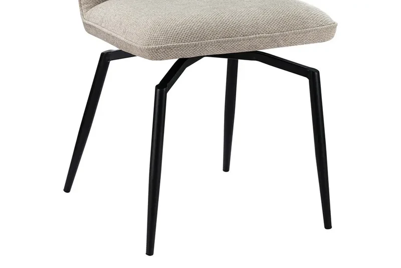 Chaises de Salle à Manger Pivotante LYARA en Tissu - 45,5 x 60 cm