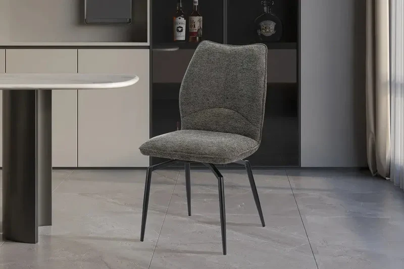 Chaises de Salle à Manger Pivotante LYARA en Tissu - 45,5 x 60 cm