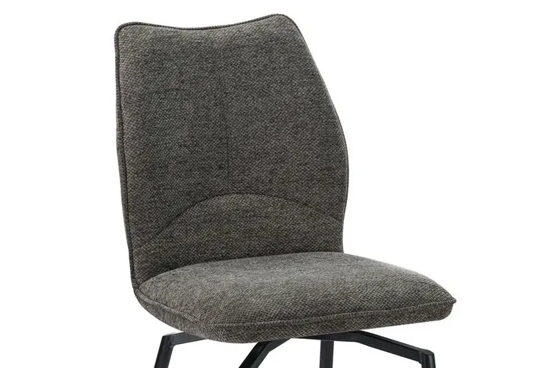 Chaises de Salle à Manger Pivotante LYARA en Tissu - 45,5 x 60 cm