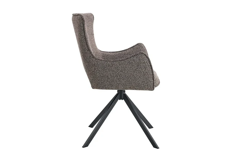 Chaises Pivotantes de Salle à Manger avec Accoudoirs BILY en Tissu - 57,5 x 60 cm
