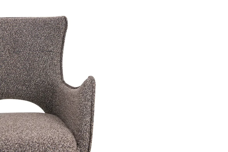 Chaises Pivotantes de Salle à Manger avec Accoudoirs BILY en Tissu - 57,5 x 60 cm