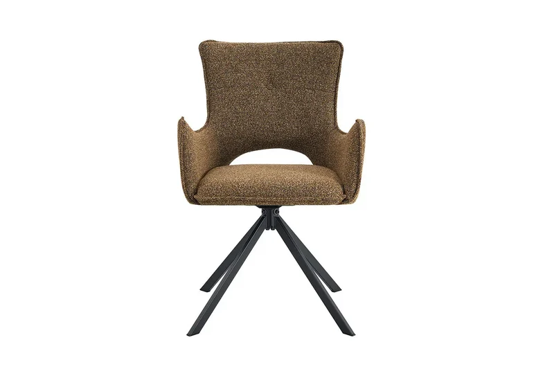Chaises Pivotantes de Salle à Manger avec Accoudoirs BILY en Tissu - 57,5 x 60 cm