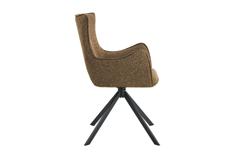 Chaises Pivotantes de Salle à Manger avec Accoudoirs BILY en Tissu - 57,5 x 60 cm