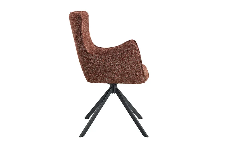 Chaises Pivotantes de Salle à Manger avec Accoudoirs BILY en Tissu - 57,5 x 60 cm