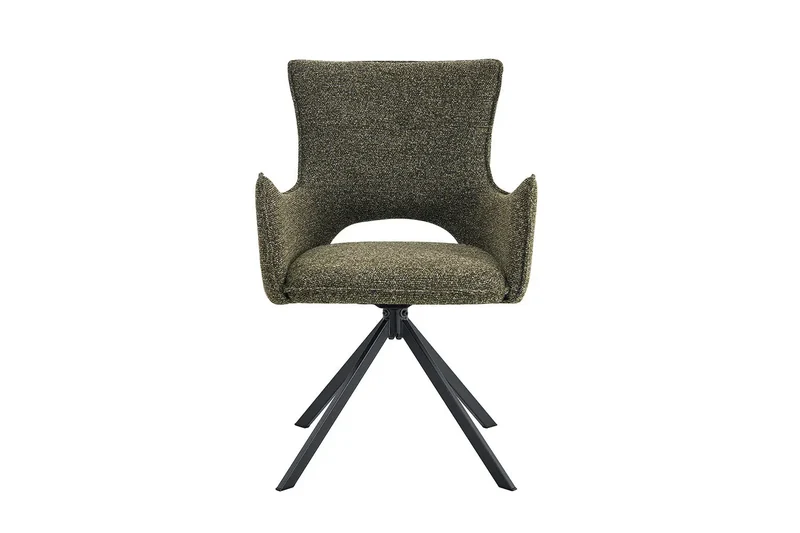 Chaises Pivotantes de Salle à Manger avec Accoudoirs BILY en Tissu - 57,5 x 60 cm