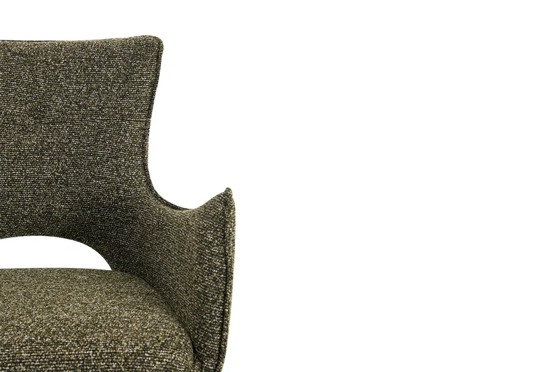 Chaises Pivotantes de Salle à Manger avec Accoudoirs BILY en Tissu - 57,5 x 60 cm