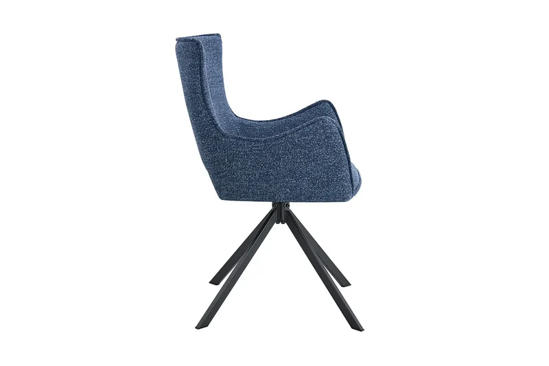 Chaises Pivotantes de Salle à Manger avec Accoudoirs BILY en Tissu - 57,5 x 60 cm