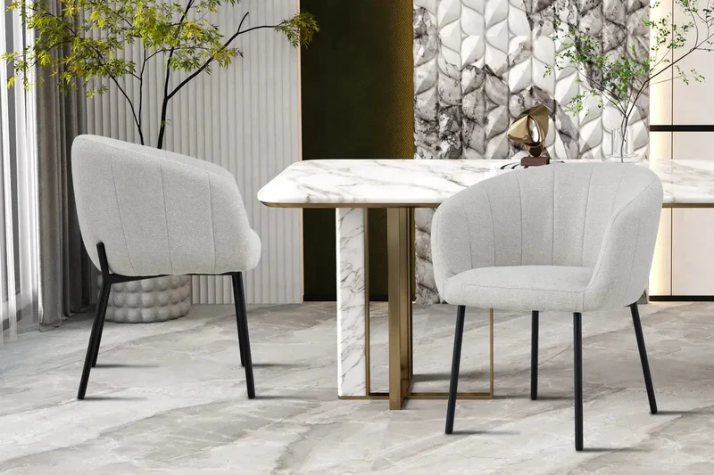 Chaises de Salle à Manger SAVINA avec Accoudoirs - 57 x 62 cm