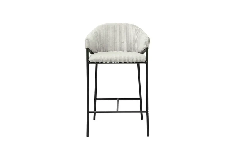 Chaises de Bar HINAYA en Velours Côtelé - 54 x 59 cm