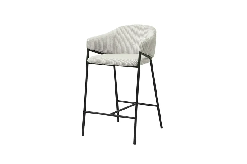 Chaises de Bar HINAYA en Velours Côtelé - 54 x 59 cm