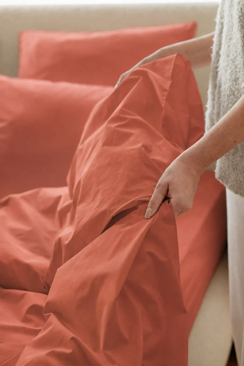 Housse de couette satin de coton - 4 coloris au choix