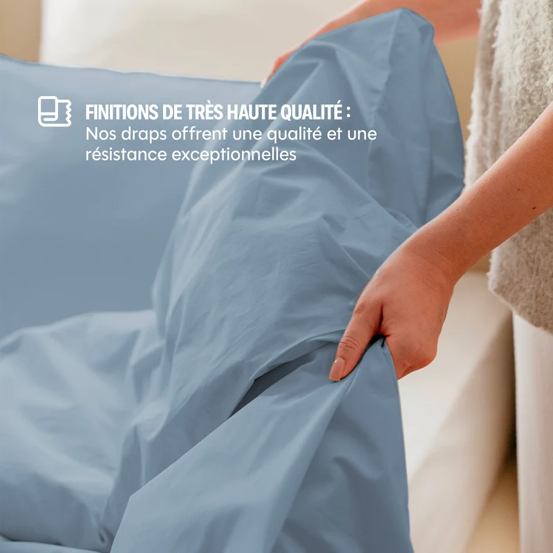 Housse de couette percale lavée - 8 coloris au choix