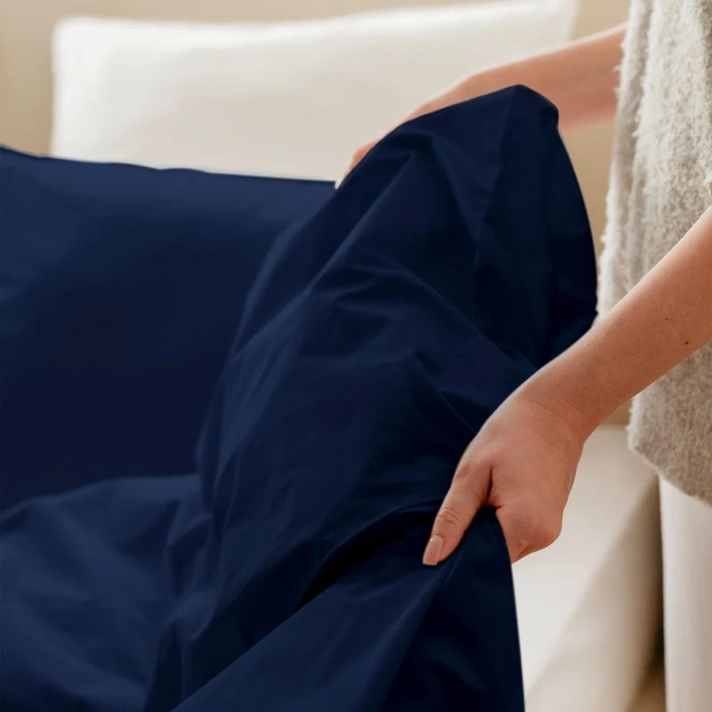 Housse de couette percale lavée - 8 coloris au choix