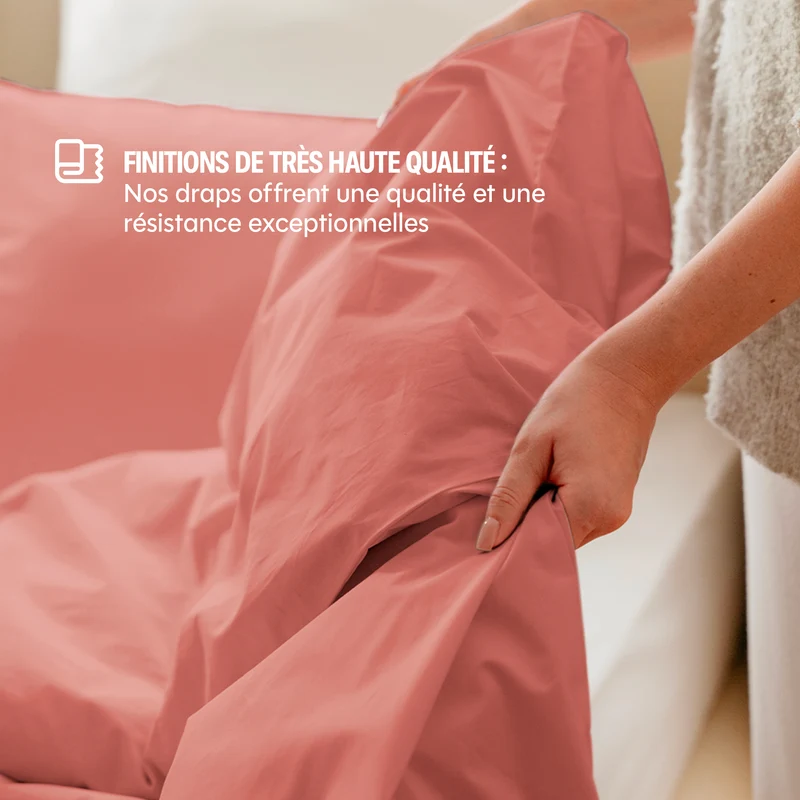 Housse de couette percale lavée - 8 coloris au choix