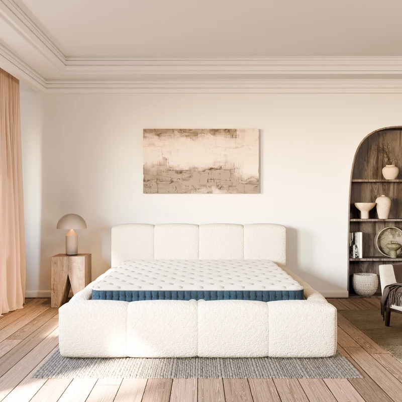 Ensemble lit coffre Equinox et matelas à mémoire de forme Jade - 26cm