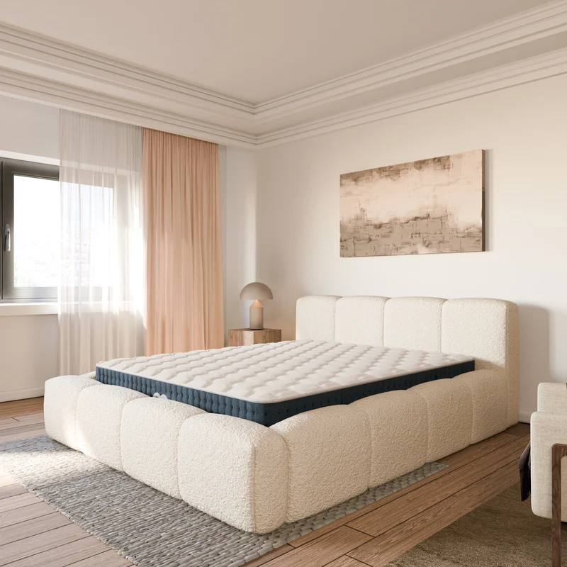 Ensemble lit coffre Equinox et matelas à mémoire de forme Jade - 26cm