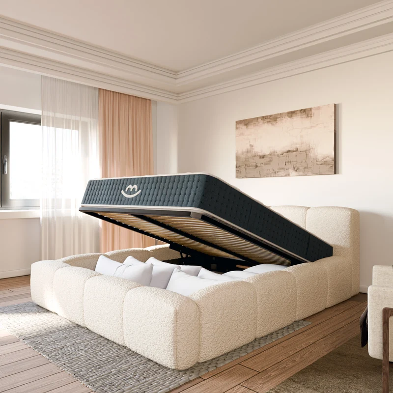 Ensemble lit coffre Equinox et matelas à mémoire de forme Jade - 26cm