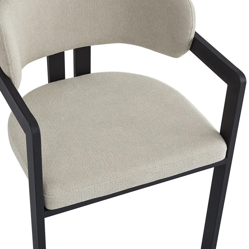 Chaise Mellow Pied Metal Noir Assise Grain Sable