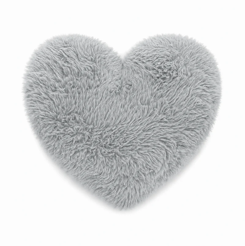 Grand coussin Coeur en fourrure Mammouth