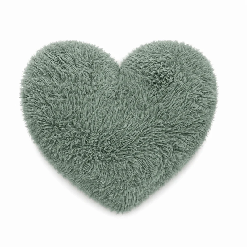 Grand coussin Coeur en fourrure Mammouth