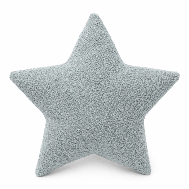 Grand coussin Étoile en tissu texturé bouclé