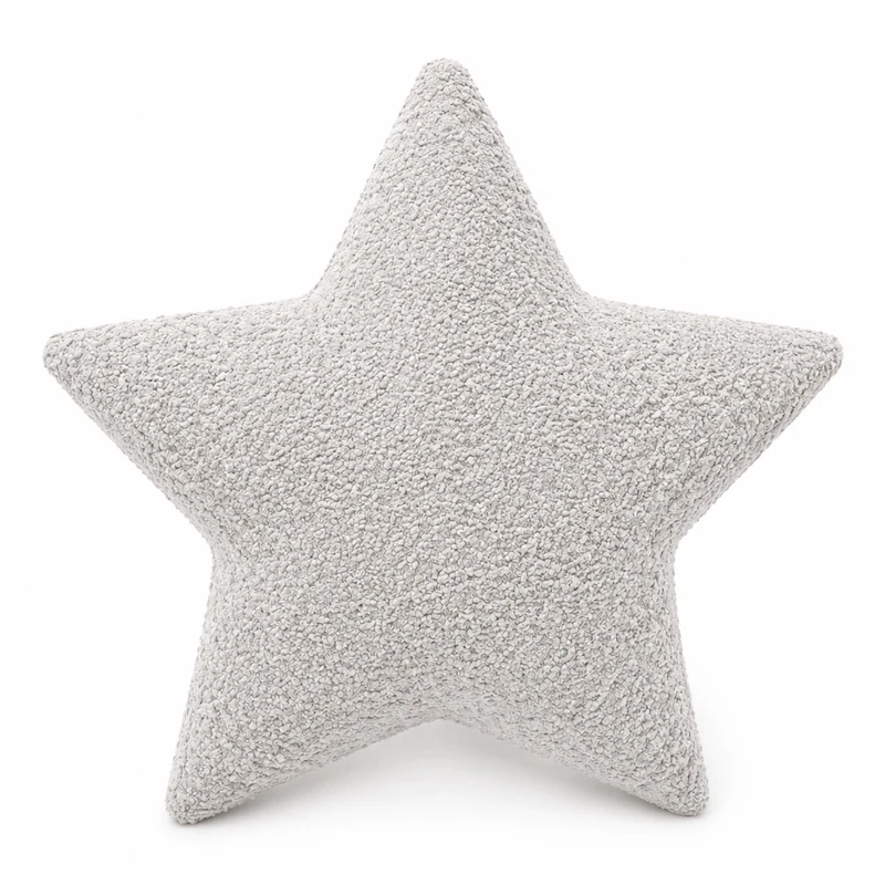 Grand coussin Étoile en tissu texturé bouclé