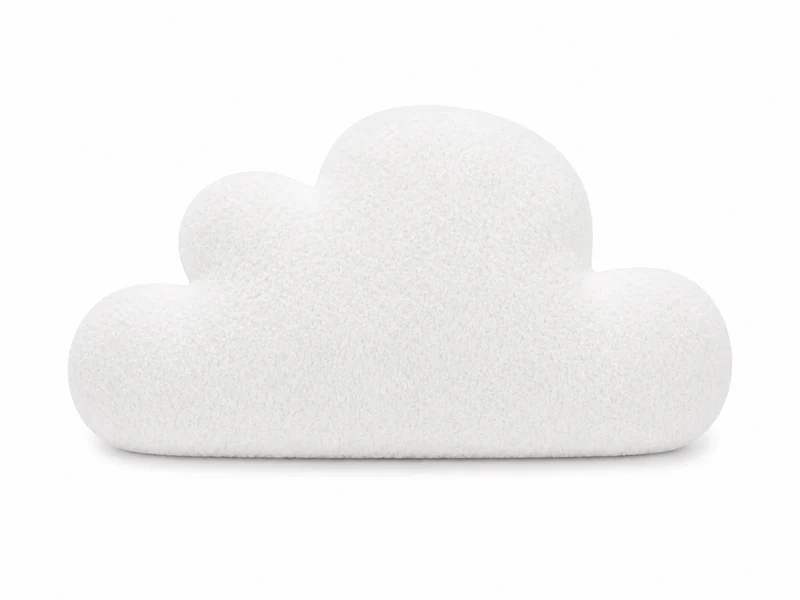 Grand coussin Nuage en tissu texturé bouclé