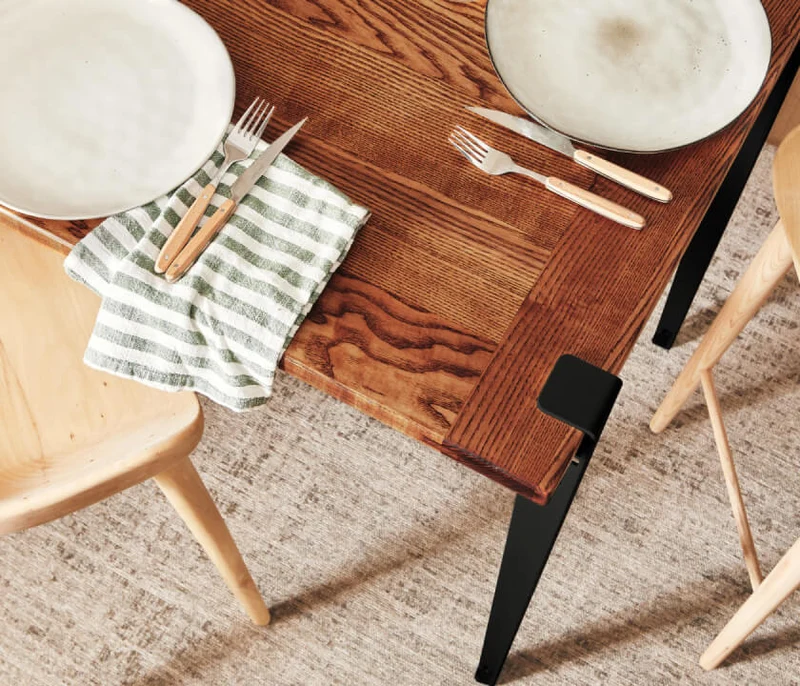 Table haute en bois massif ÉOS - Kipli x TIPTOE 80x80cm