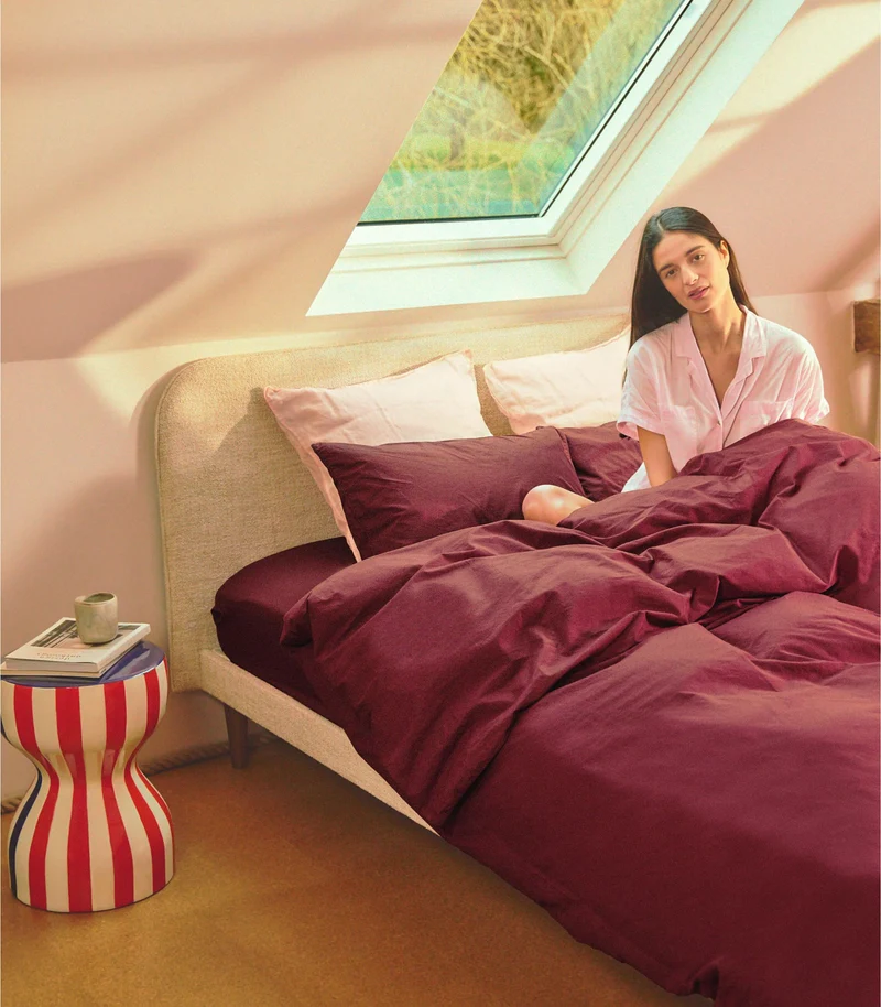 Lit scandi - Beige Velouté
