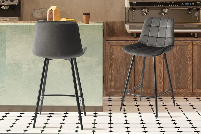 Chaises de Bar JULIA Velours - 46 x 36 cm