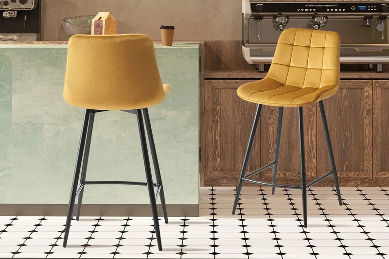 Chaises de Bar JULIA Velours - 46 x 36 cm