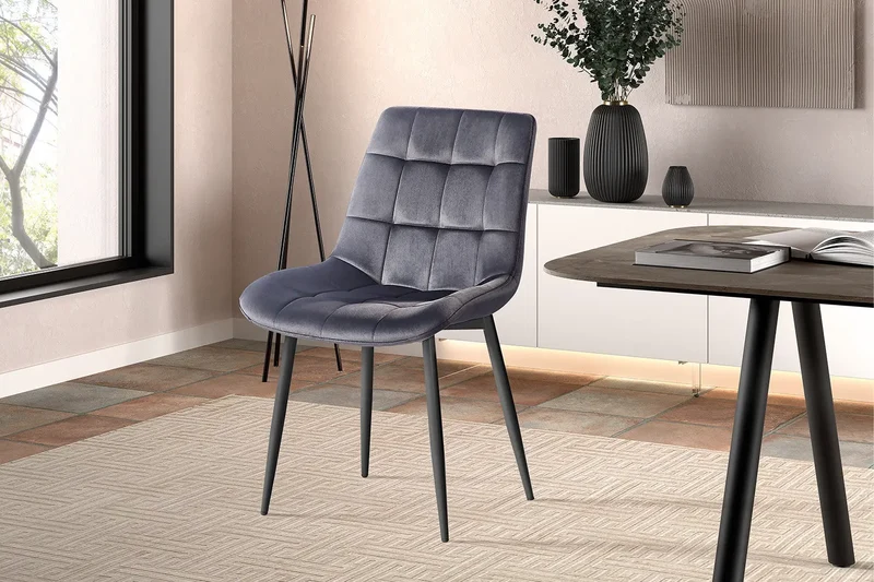 Chaise de Salle à Manger JULIA Velours - 50 x 59 cm