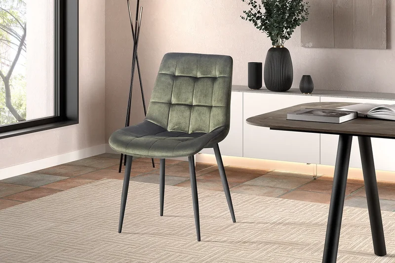 Chaise de Salle à Manger JULIA Velours - 50 x 59 cm