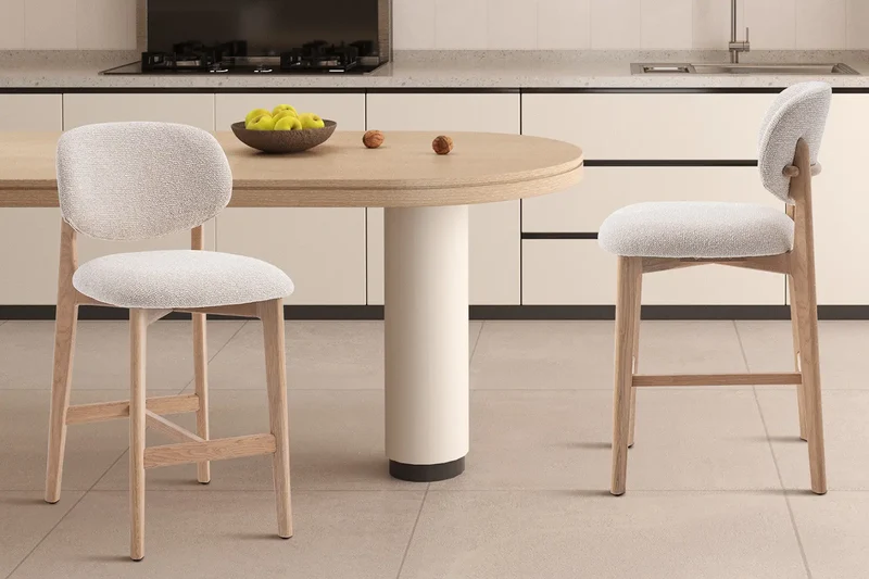 Chaise de Bar KAYA en Chêne Massif - 47 x 56.5 cm