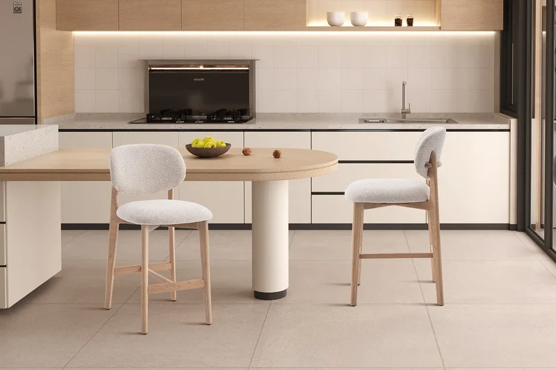 Chaise de Bar KAYA en Chêne Massif - 47 x 56.5 cm