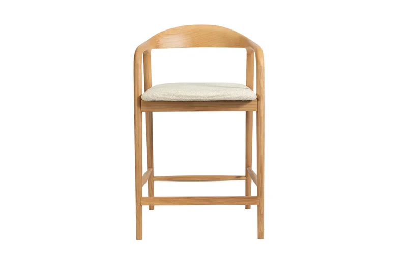 Chaise de Bar CLARA en Bois de Frêne - 55.5 x 57.5 cm
