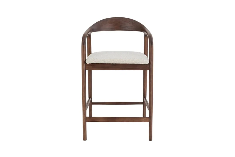 Chaise de Bar CLARA en Bois de Frêne - 55.5 x 57.5 cm