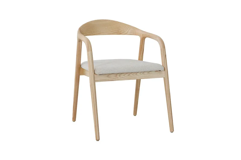 Chaise avec Accoudoirs CLARA en Bois de Frêne - 57 x 66.5 cm