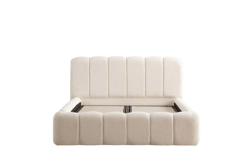 Lit Coffre Bumble Blanc Cassé - Chenille