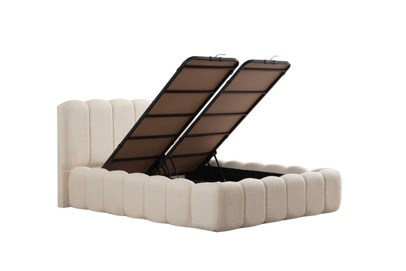 Lit Coffre Bumble Blanc Cassé - Chenille