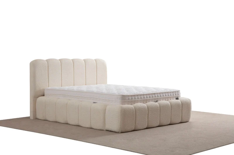 Lit Coffre Bumble Blanc Cassé - Chenille