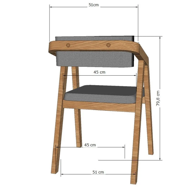 Lot de 2 ou 4 chaises de salle à manger en chêne massif rembourrées Soho | NordicStory