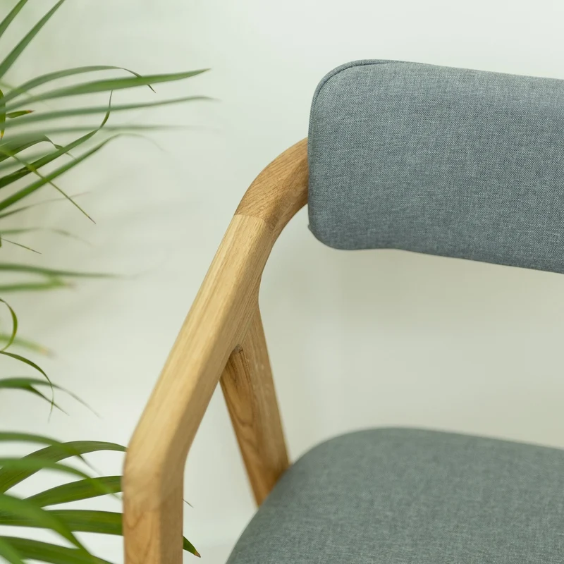 Lot de 2 ou 4 chaises de salle à manger en chêne massif rembourrées Soho | NordicStory
