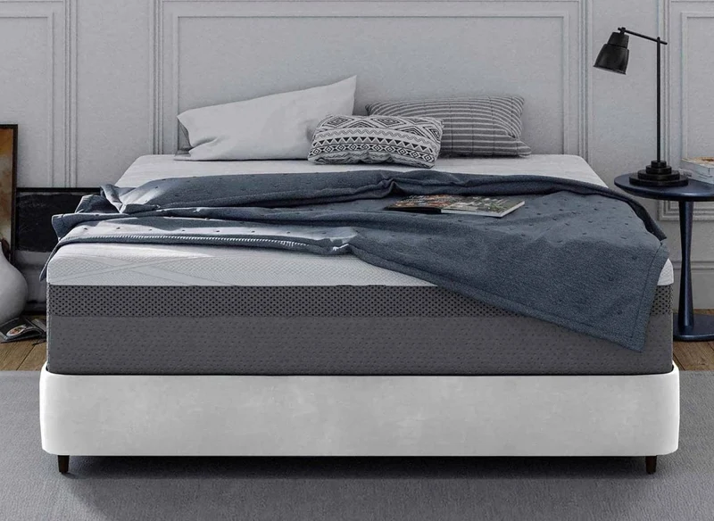 Matelas HYBRID 140 x 190 cm ressorts ensachés et mémoire de forme épaisseur 26 cm