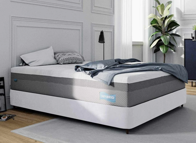 Matelas HYBRID 180 x 200 cm ressorts ensachés et mémoire de forme épaisseur 26 cm